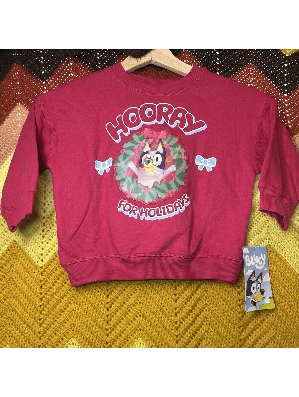 NWT Christmas Bluey Merry Christmas Sweatshirt Holiday 2T